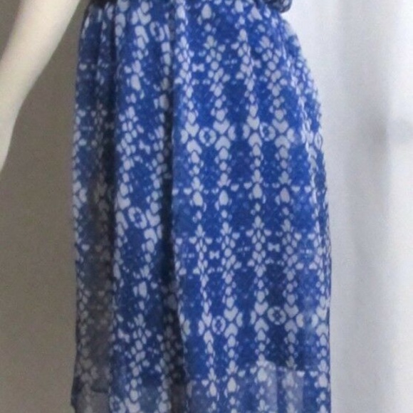 NEW Ladies CATO Blue & White Asymmetrical Dress M - Picture 4 of 7